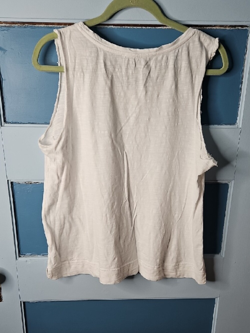💕SALE Jane Delancey Women's White Cutout Sleeves Tank Top - Classic Crewneck Med - Picture 4 of 11